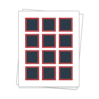 Square sheet labels